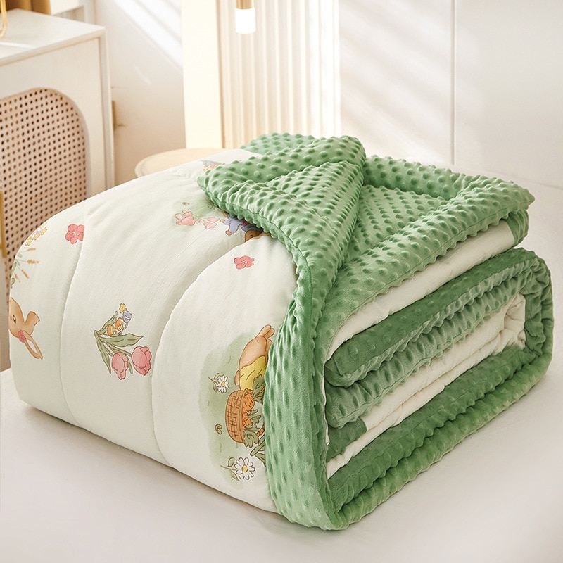 Machine-Washable-Cotton-and-Bean-Quilt-Student-Quilt-Skin-Friendly-Cotton-and-Bean-Quilt-Thick-Winter
