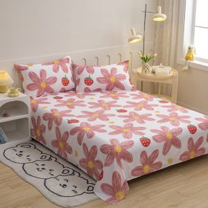 Single Bed Sheet Fresh Water Washed Cotton Pad Bedding Set