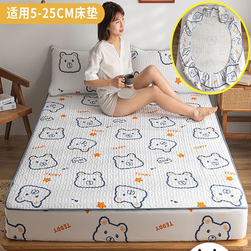 Thickened-Mattress-Cover-Thick-Quilted-Bed-Sheet-Printed-Bedding-Large-Anti-Slip-Bed-Sheet-Dust-Cover-1